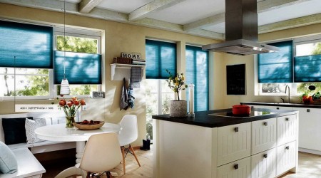 Plisy okienne typu duette – plaster miodu - do kuchni